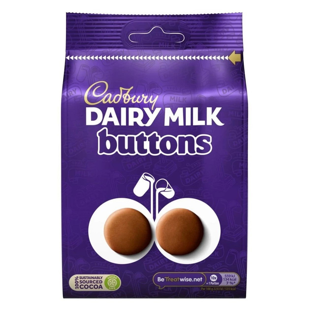 Cadbury Dairy Milk Buttons Chocolate 95g (Case of 10) - Three Lions Pantry