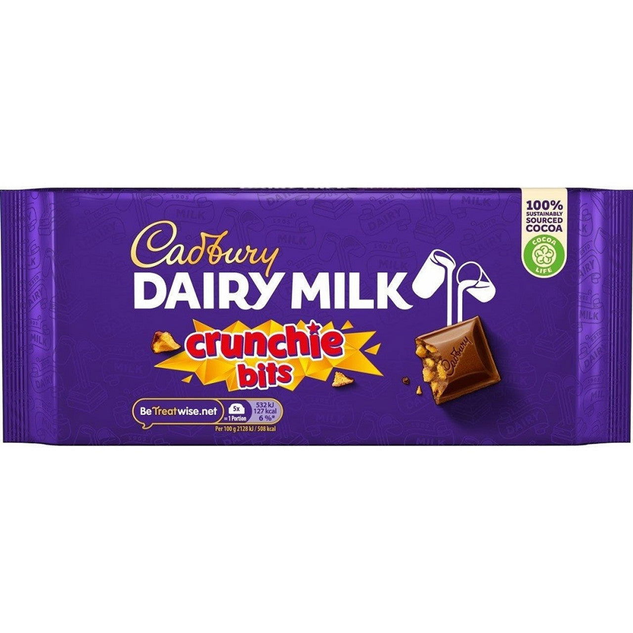 Cadbury Dairy Milk Crunchie Chocolate Bar 180g  (Case of 16) - Three Lions Pantry