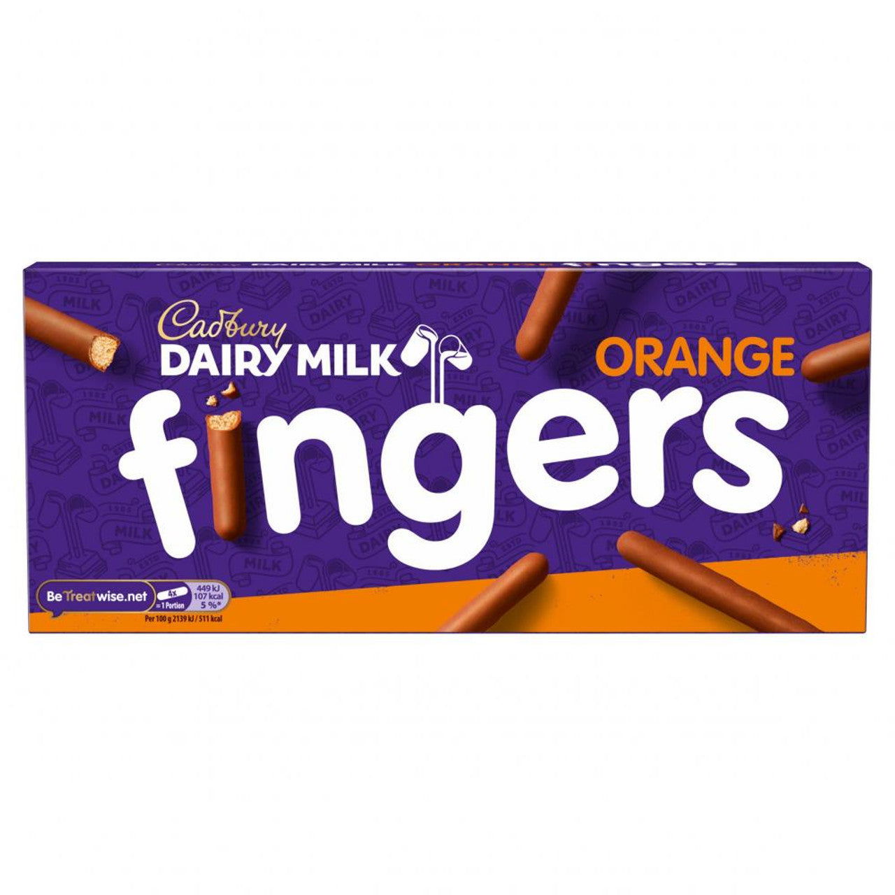Cadbury Dairy Milk Orange Finger Chocolate Biscuits 114g (Case of 20) - Three Lions Pantry