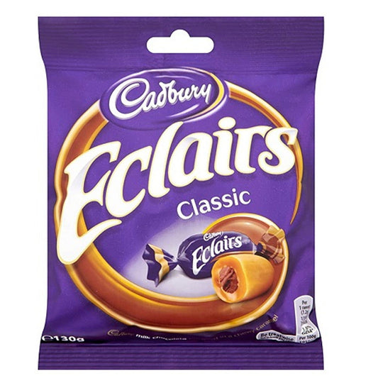 Cadbury Eclairs Classic. British 130g Bag  (Case of 12) - Three Lions Pantry