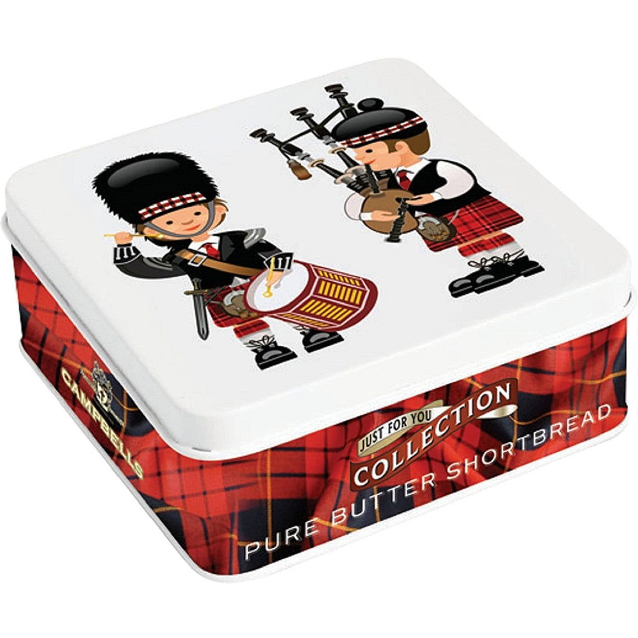 Campbells Shortbread Fingers Piper Tin 90g  (Case of 12) - Three Lions Pantry