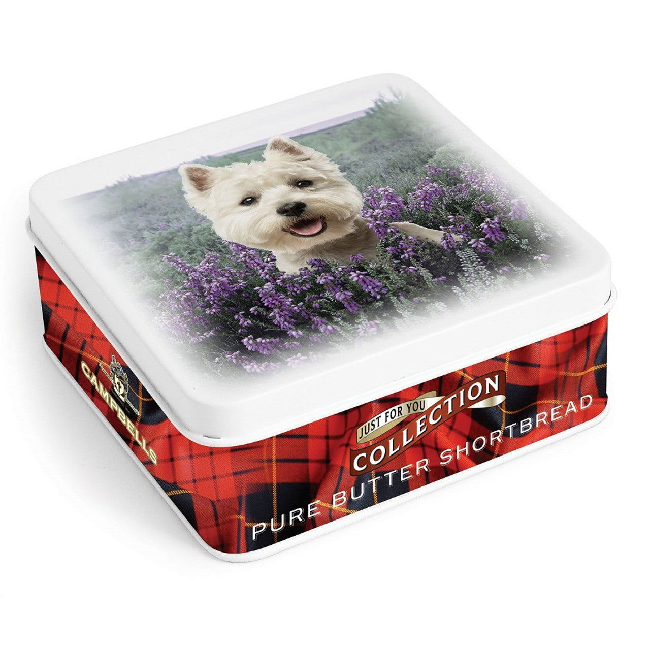 Campbells Shortbread Fingers Westie Dog in Heather 90g  (Case of 12) - Three Lions Pantry
