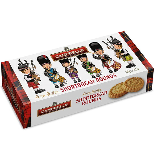 Campbells Shortbread Pipers Carton 120g  (Case of 24) - Three Lions Pantry