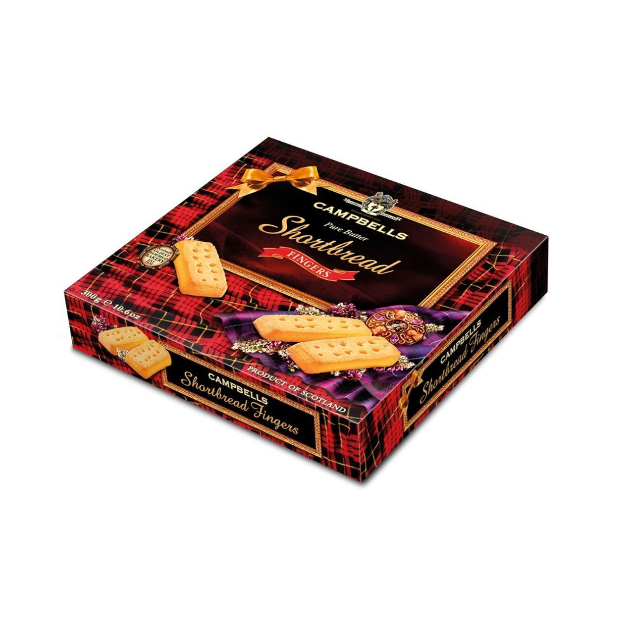 Campbells Shortbread Pure Butter Traditional Fingers Carton 300g (Case of 12) - Three Lions Pantry