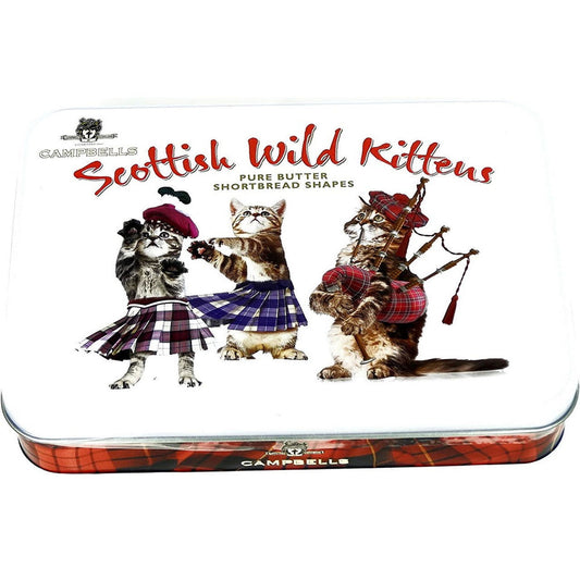 Campbells Shortbread Wild Kitten Tin 150g  (Case of 12) - Three Lions Pantry