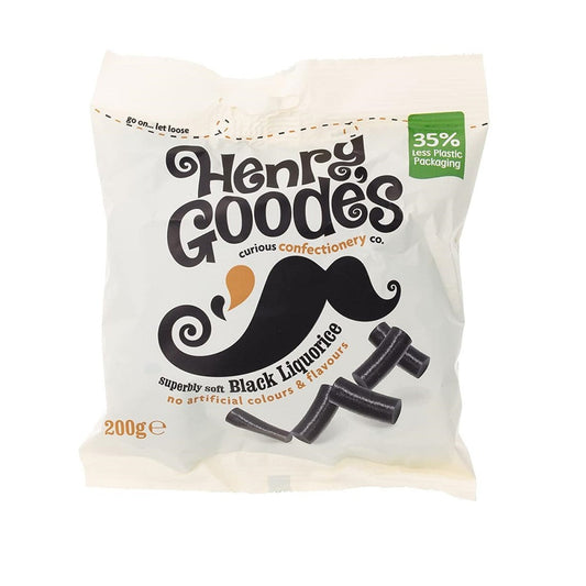 Candyland Henry Black Goodes Soft Liquorice 200g  (Case of 9) - Three Lions Pantry