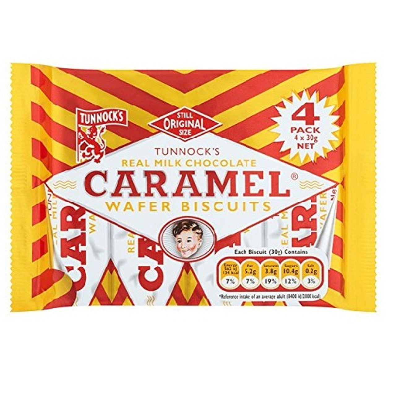 Caramel Wafers 4-pack  (Case of 20) - Three Lions Pantry