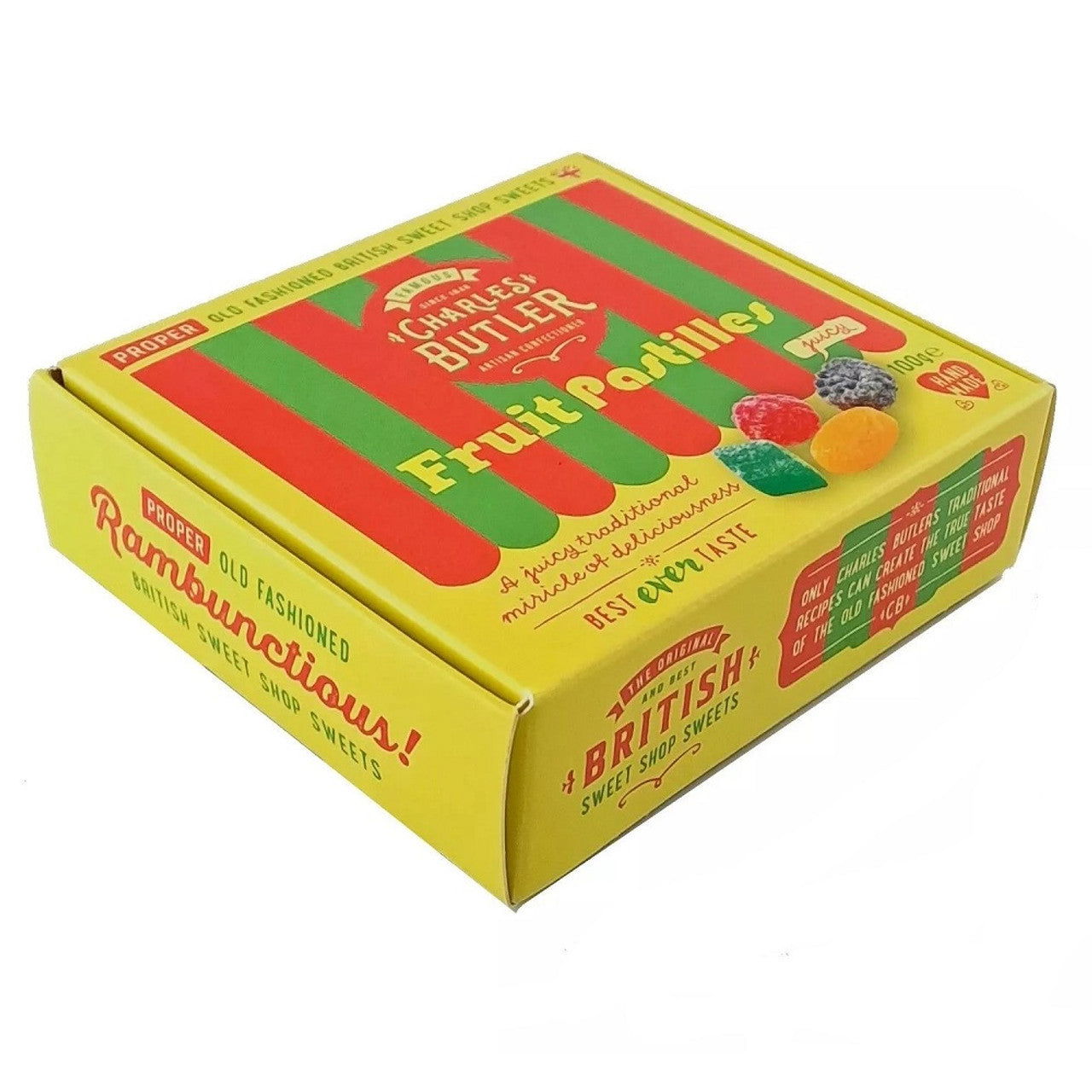 Charles Butler Fruit Pastilles Sweets 100g (Case of 8) - Three Lions Pantry
