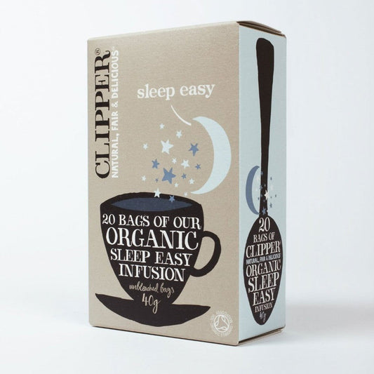 Clipper Organic Sleep Easy Infusion Tea - 20 Unbleached Bags - 40g  (Case of 6) - Three Lions Pantry