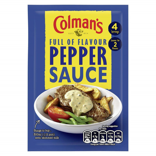 Colman's Pepper Sauce Mix - 40g  (Case of 16) - Three Lions Pantry