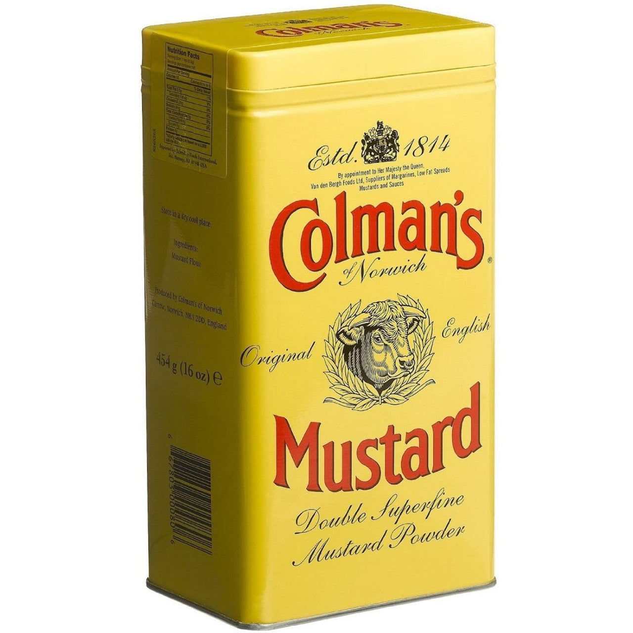 Colmans Mustard Powder Tin 454g  (Case of 6) - Three Lions Pantry