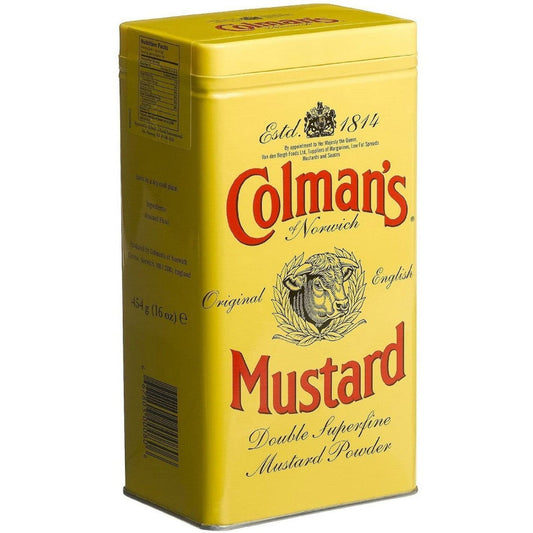 Colmans Mustard Powder Tin 454g  (Case of 6) - Three Lions Pantry