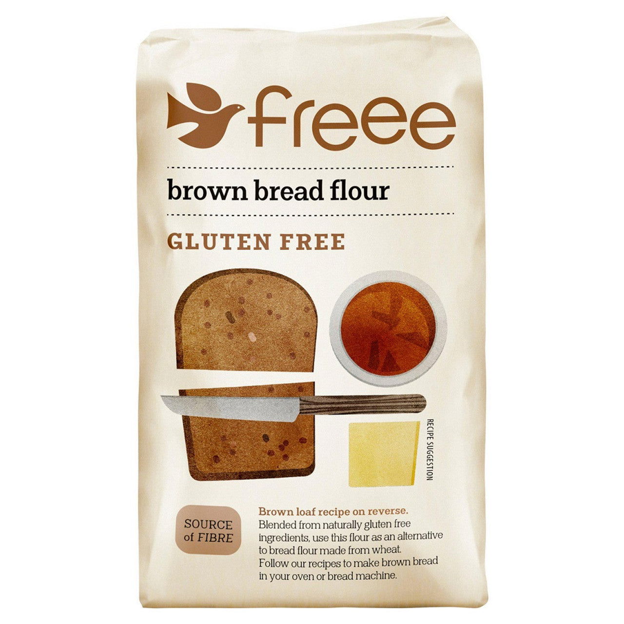Doves Farm Gluten Free Brown Bread Flour 1kg  (Case of 5) - Three Lions Pantry