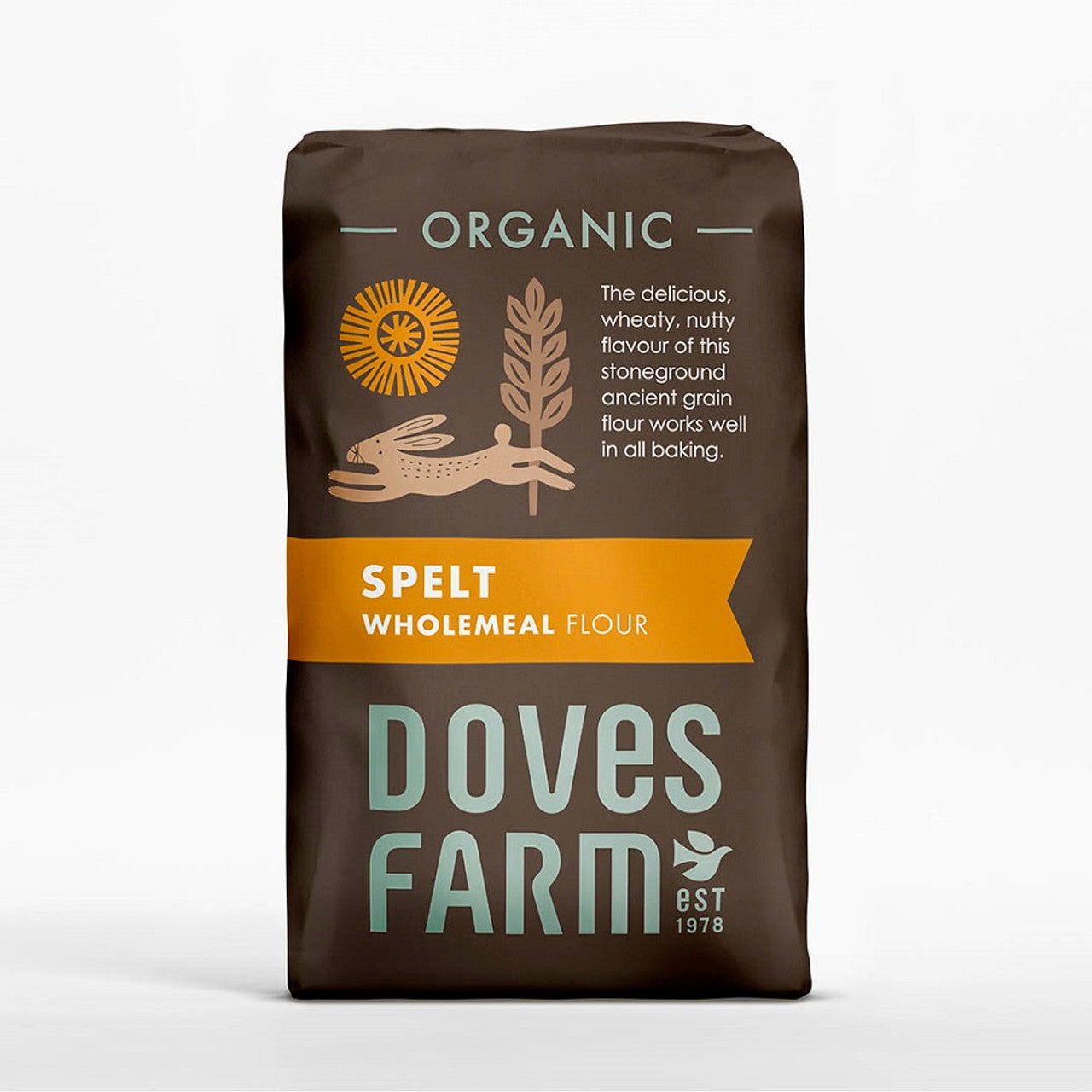 Doves Farm Organic Stoneground Wholemeal Spelt Flour 1kg  (Case of 5) - Three Lions Pantry