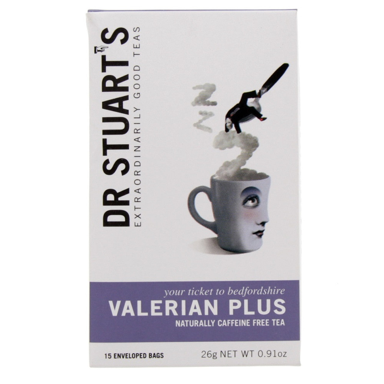Dr Stuart's Valerian Plus 15 Tea Bags  (Case of 4) - Three Lions Pantry