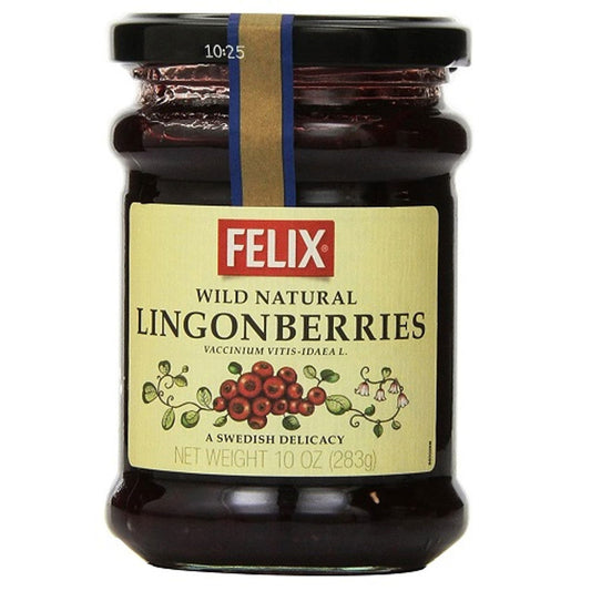 Felix Natural Lingonberries 10 Oz  (Case of 8) - Three Lions Pantry