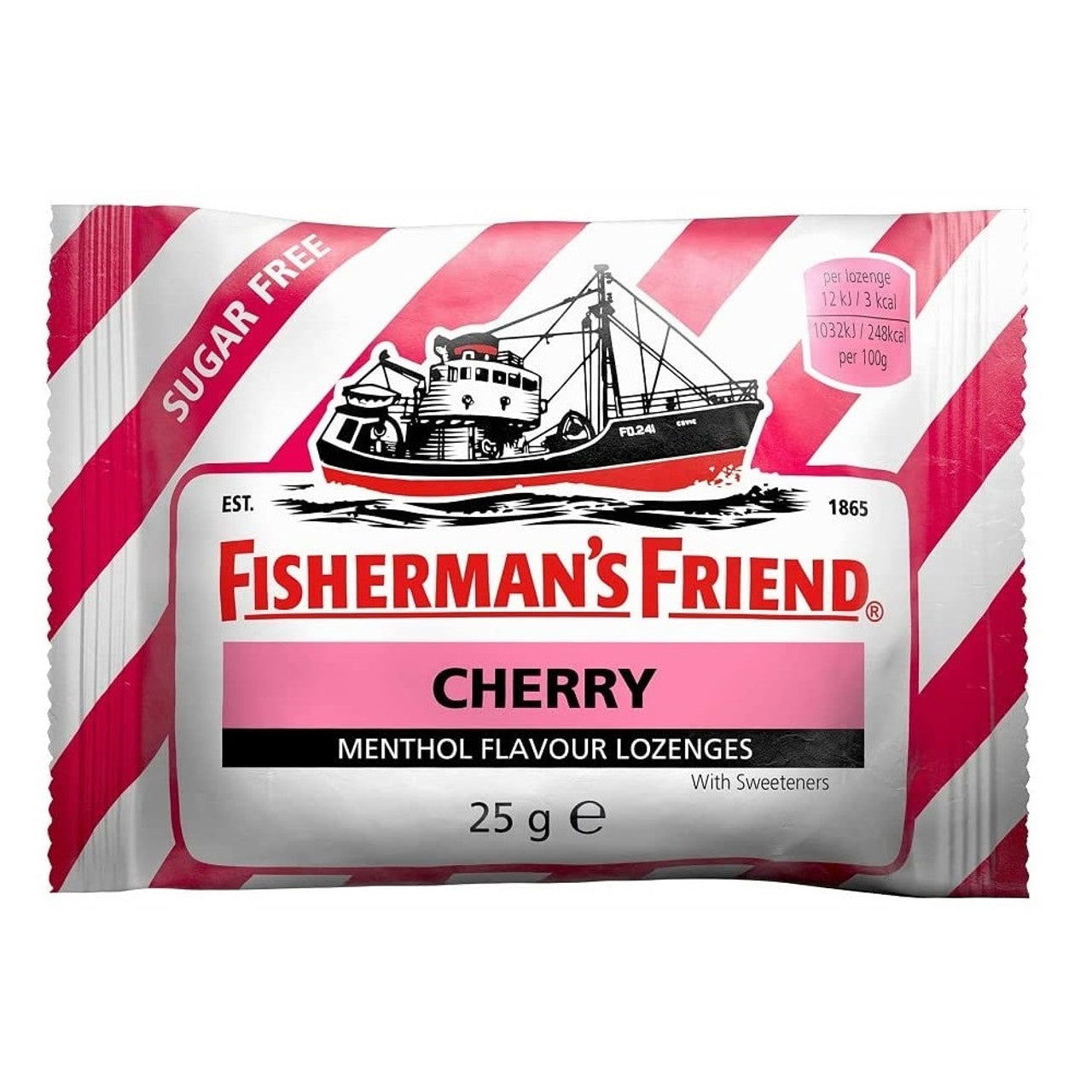 Fisherman's Friend Cherry Sugar Free Lozenges 25g (Case of 24) - Three Lions Pantry