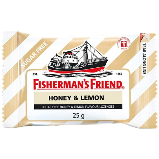 Fisherman's Friend Sugar Free Honey Lemon Lozenges 25g (Case of 24) - Three Lions Pantry