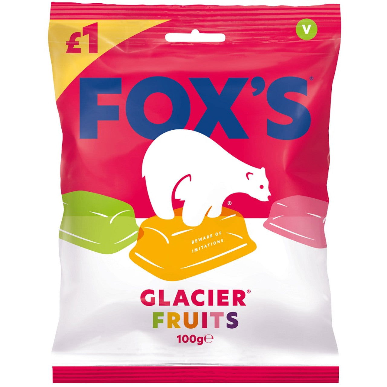 Fox's Glacier Fruits 100g  (Case of 12) - Three Lions Pantry