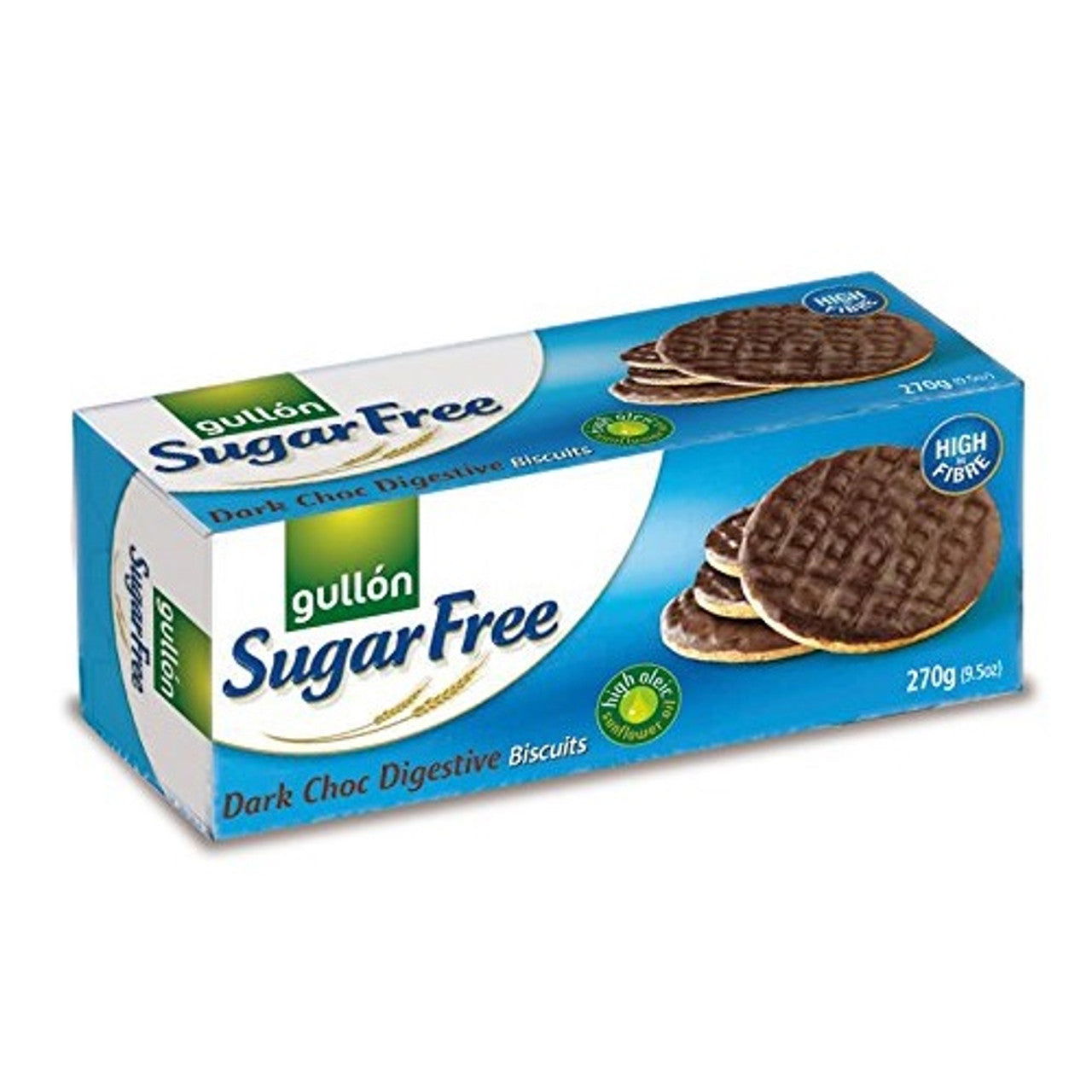 Gullon Sugar Free Dark Chocolate Digestives 270g  (Case of 15) - Three Lions Pantry