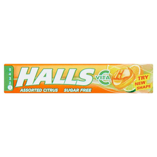 Halls Mentholyptus Assorted Citrus Sugar Free Vitamin C Sweets 32g  (Case of 20) - Three Lions Pantry
