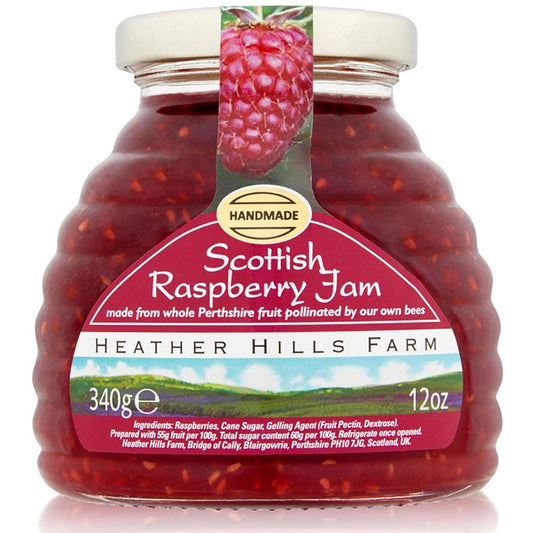 Heather Hills Scottish Raspberry Jam 340G  (Case of 8) - Three Lions Pantry