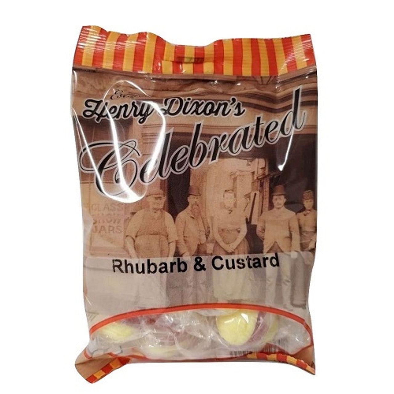 Henry Dixons Rhubarb & Custard 120g  (Case of 12) - Three Lions Pantry