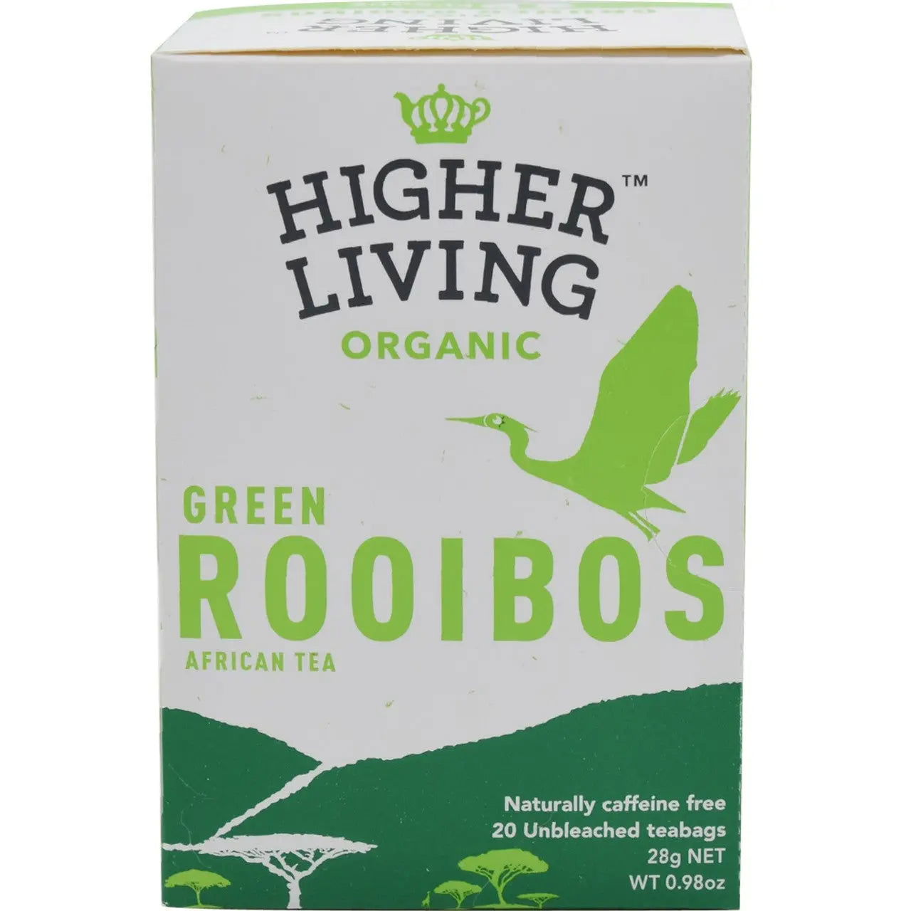 Higher Living Organic Tea -  Green Rooibos 28g (20 Teabags)  (Case of 4) - Three Lions Pantry