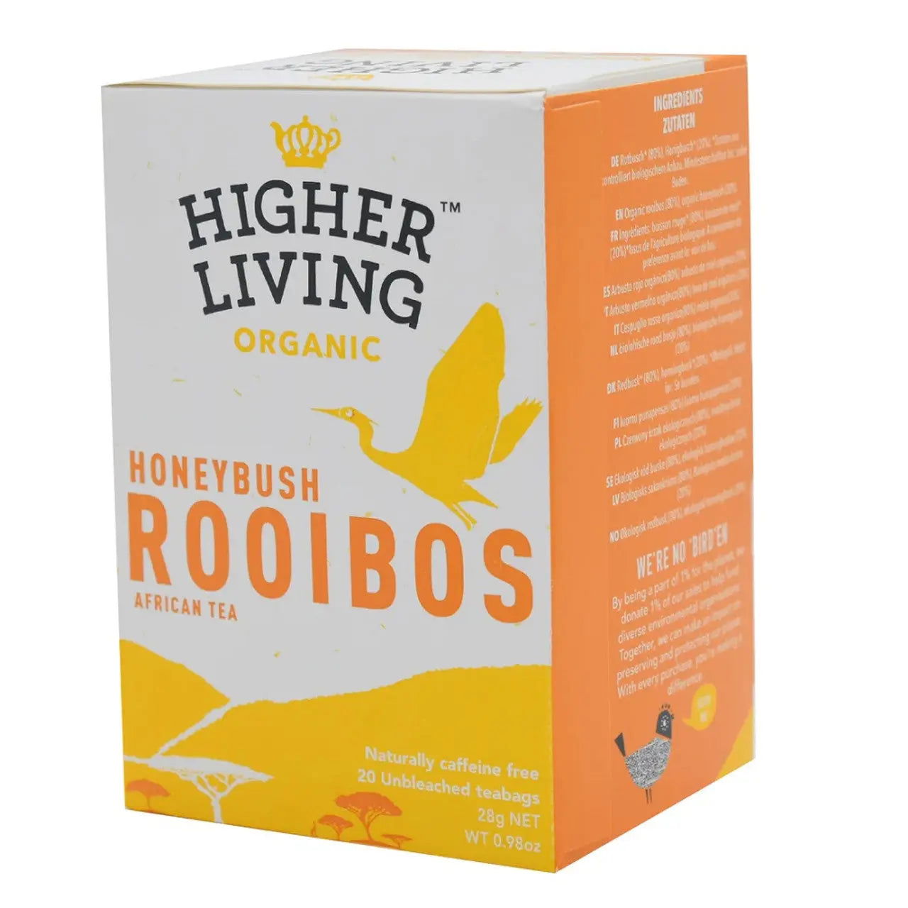 Higher Living Organic Tea - Rooibos Honeybush 28g (20 Teabags)  (Case of 4) - Three Lions Pantry