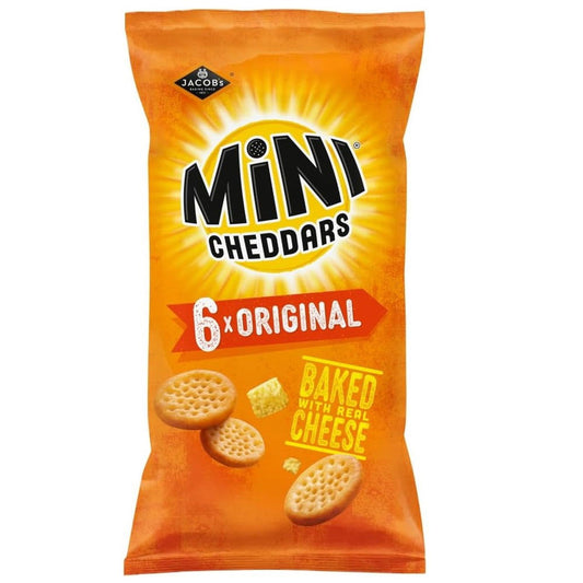 Jacob's Mini Cheddars Original 6pk 23g  (Case of 12) - Three Lions Pantry