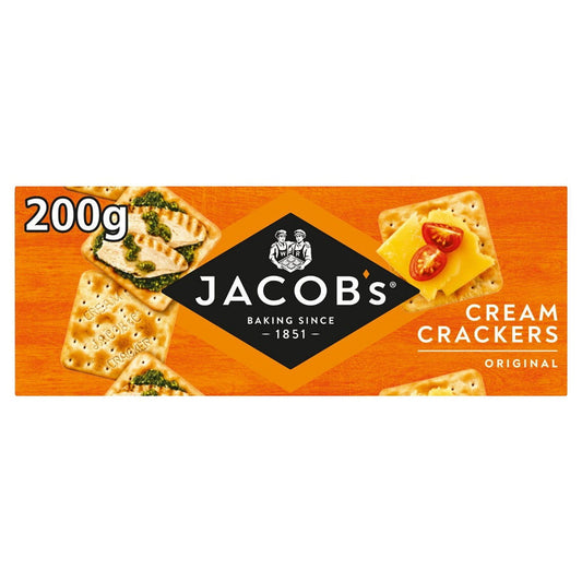 Jacobs Cream Crackers 200g  (Case of 24) - Three Lions Pantry
