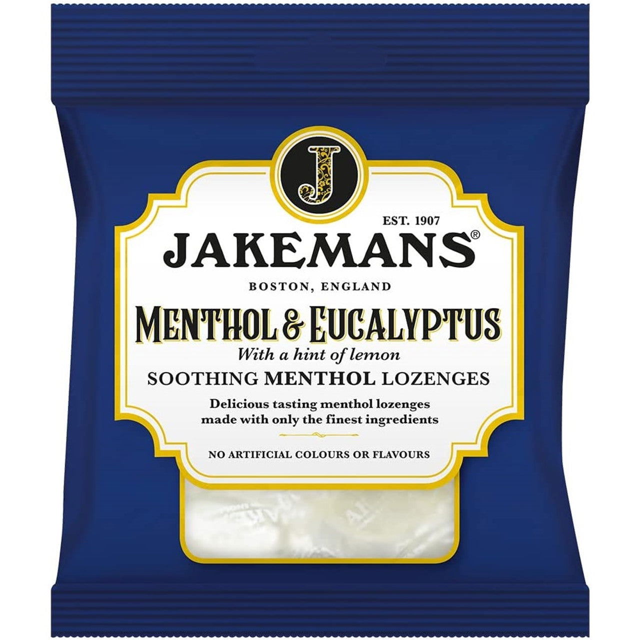 Jakemans Menthol & Eucalyptus Soothing Menthol Lozenges 73g  (Case of 12) - Three Lions Pantry