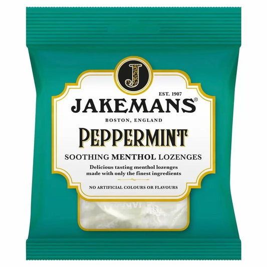 Jakemans Peppermint Soothing Menthol Lozenges 73g  (Case of 12) - Three Lions Pantry