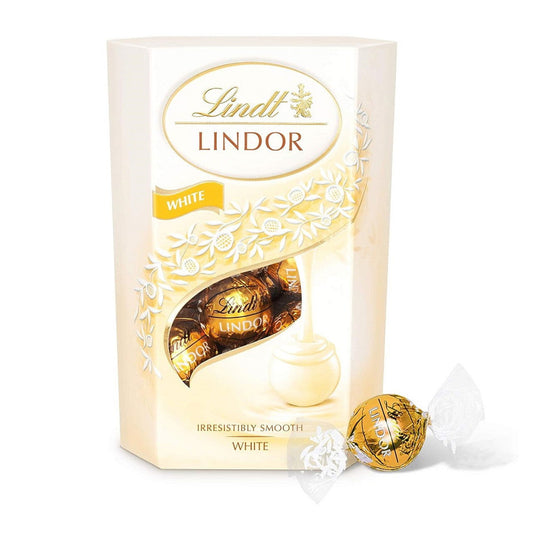 Lindt Lindor White Chocolate Truffles Box 200g  (Case of 8) - Three Lions Pantry