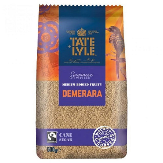 Lyles Demerara Sugar (loose) 500g  (Case of 10) - Three Lions Pantry