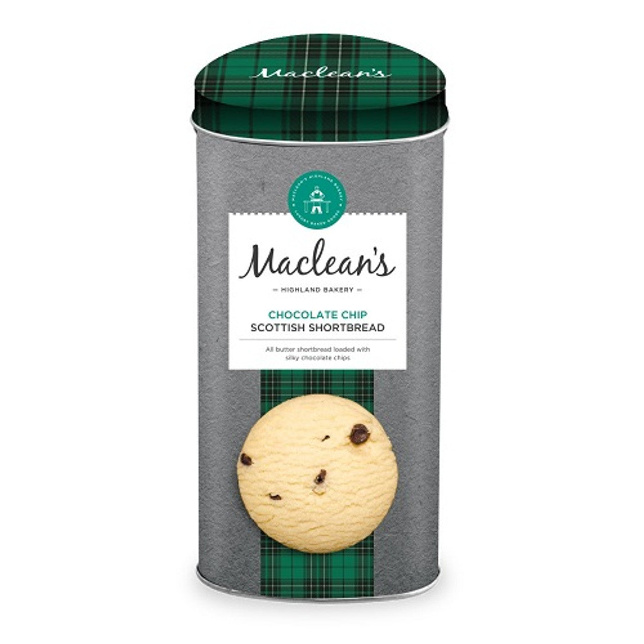 Maclean's Highland Bakery Chocolate Chunk Tin 200g  (Case of 6) - Three Lions Pantry