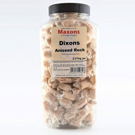 Maxons Dixons Aniseed Rock 2.27 kg  (Case of 1) - Three Lions Pantry