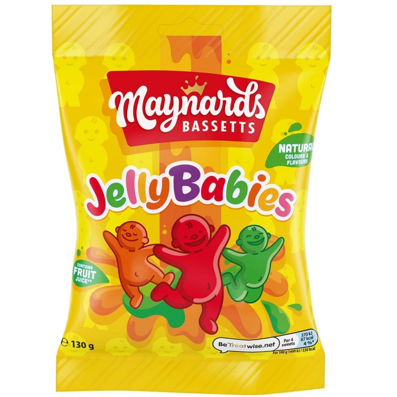 Maynards Bassetts Jelly Babies Sweets Bag 130g (Case of 10) - Three Lions Pantry