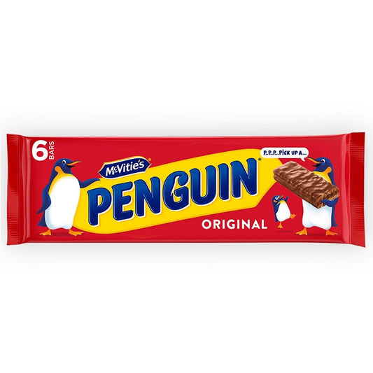 McVitie's Penguin Original Chocolate Biscuits 6pk x 24.6g (Case of 12) - Three Lions Pantry