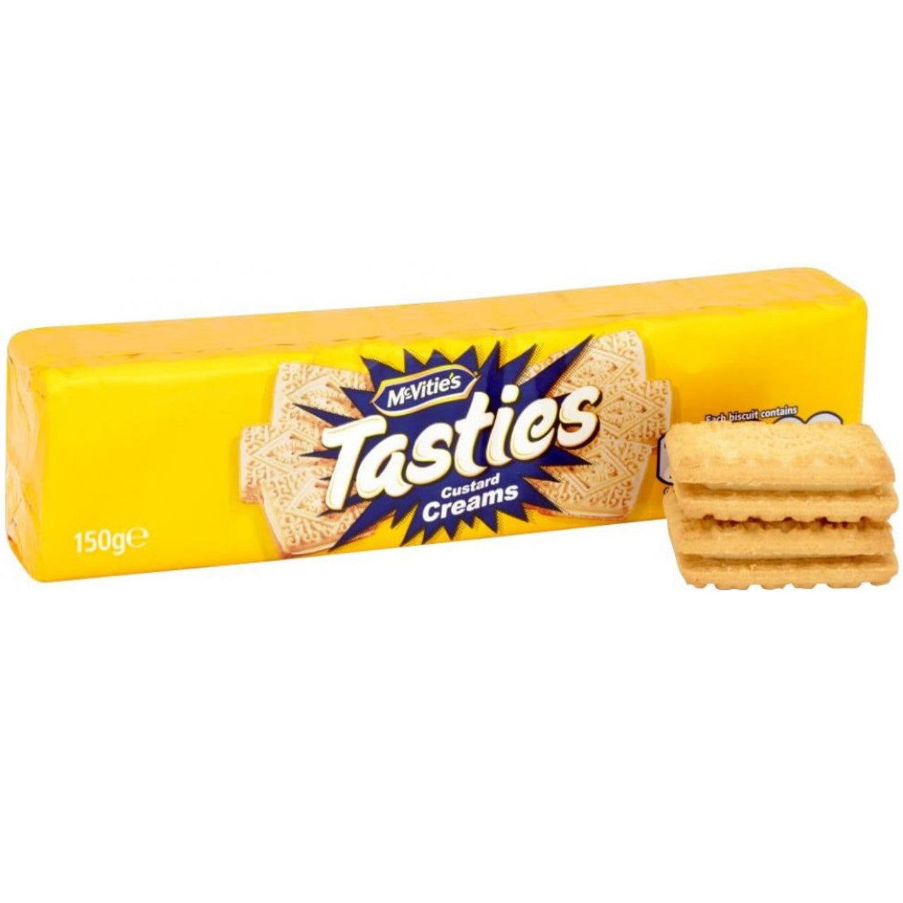 Mcvities Tasties Custard Creams Biscuits 150G  (Case of 12) - Three Lions Pantry