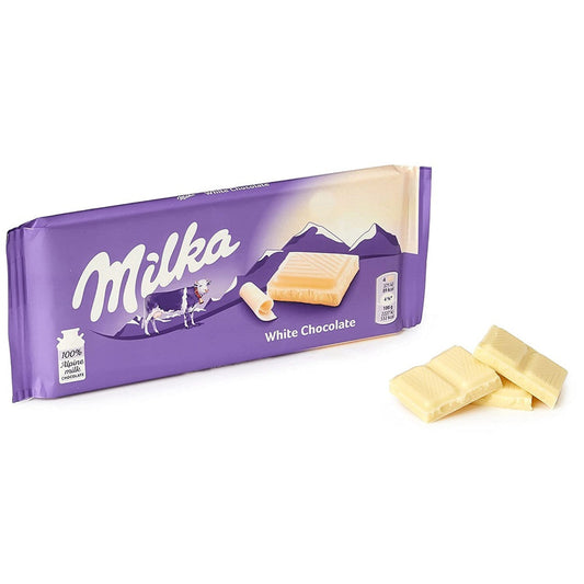 Milka Alpine White Chocolate Bar 100g  (Case of 22) - Three Lions Pantry