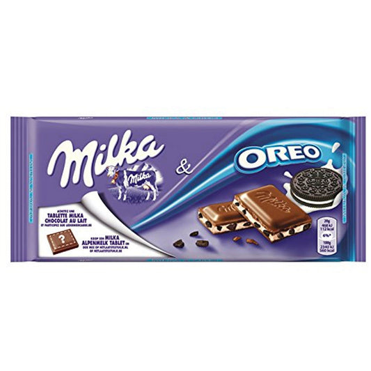 Milka Oreo Alpine Milk Chocolate Bar 100g (Case of 22) - Three Lions Pantry