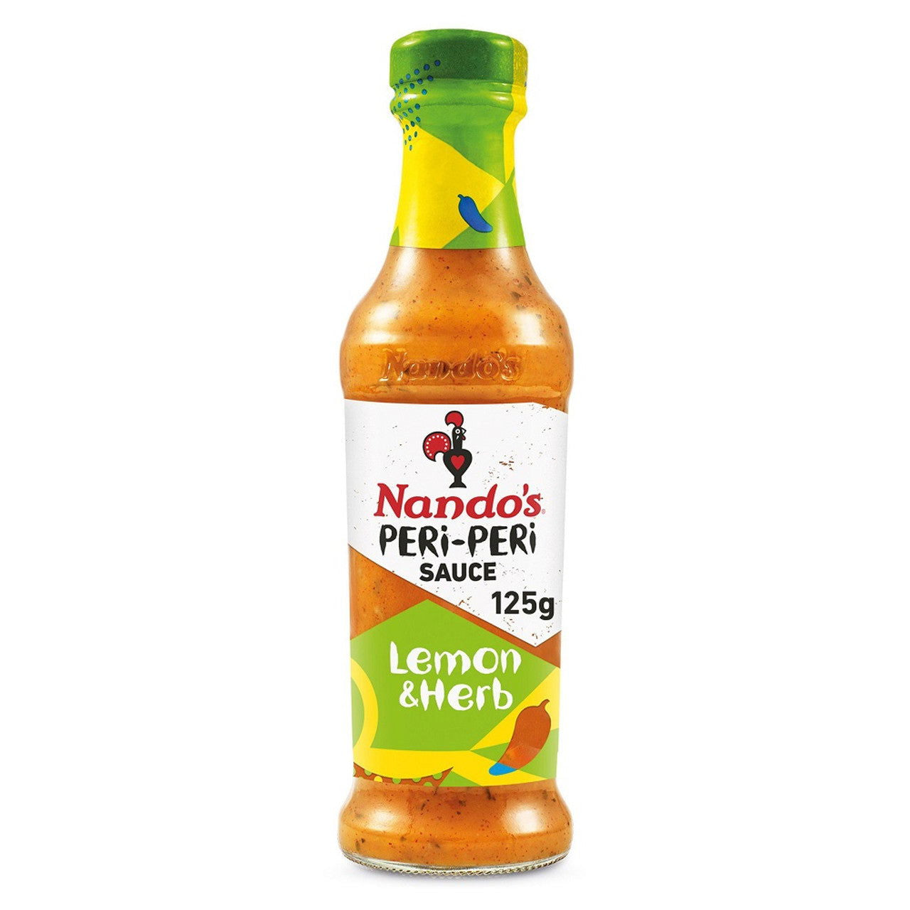 Nando's Extra Mild Lemon & Herb Peri-Peri Sauce Jar 125g  (Case of 6) - Three Lions Pantry