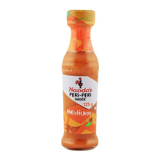 Nando's Medium Peri Peri Sauce 125g  (Case of 6) - Three Lions Pantry