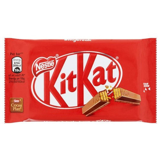 Nestle K't Kat 4 Finger Chocolate Wafer - 41.5g  (Case of 24) - Three Lions Pantry