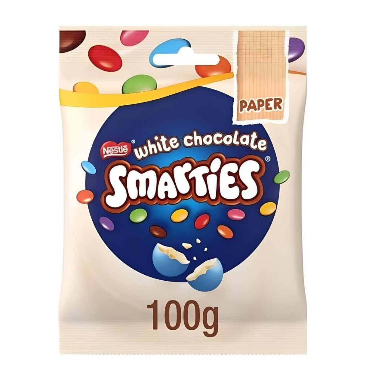 Nestle Smarties White Chocolate 100g  (Case of 8) - Three Lions Pantry