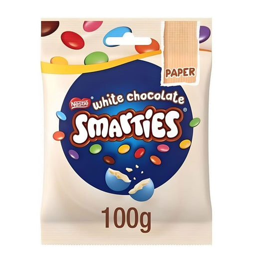 Nestle Smarties White Chocolate 100g  (Case of 8) - Three Lions Pantry