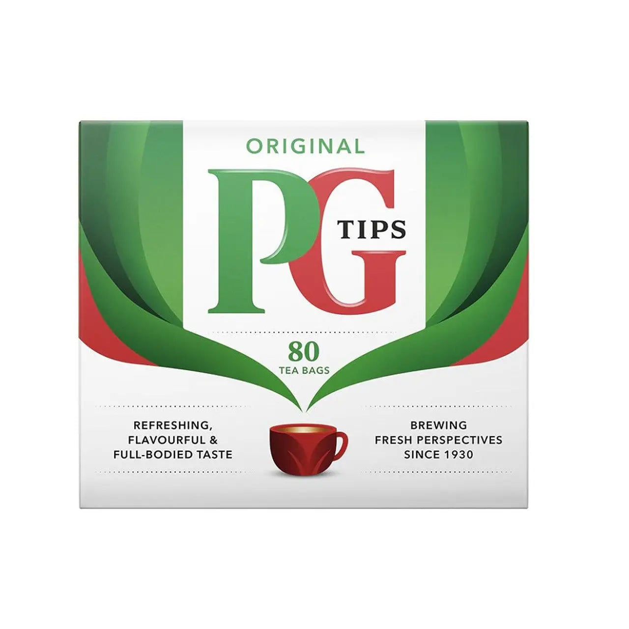 PG Tips Original Tea 80-count (non-pyramid teabags) (Case of 12) - Three Lions Pantry