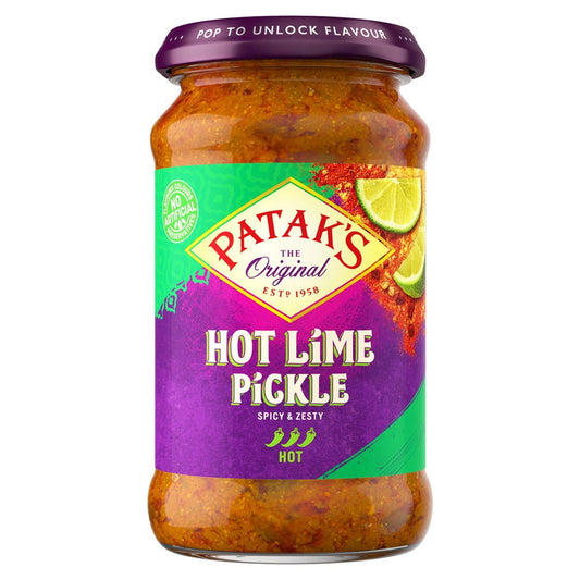 Patak Hot Lime Pickle 283g  (Case of 6) - Three Lions Pantry
