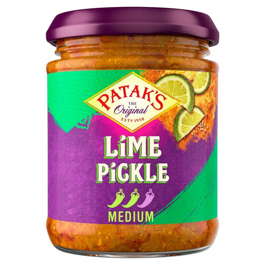 Patak's Lime Pickle Medium 170g  (Case of 6) - Three Lions Pantry